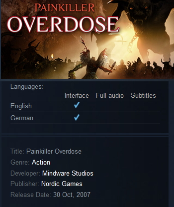 Painkiller Overdose Steam - Click Image to Close